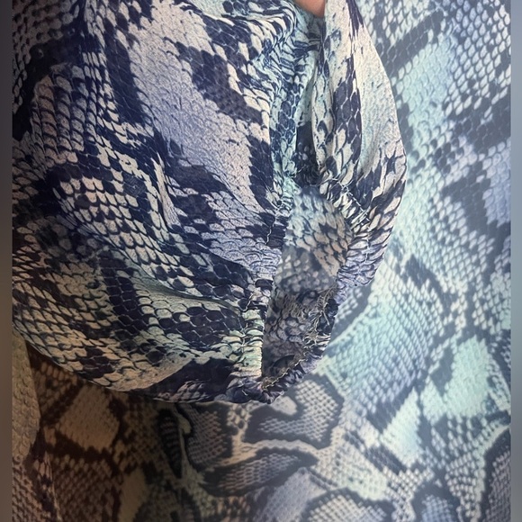 Aura Snakeskin Dress Size Large - Picture 7 of 7